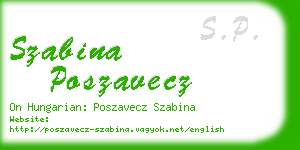 szabina poszavecz business card